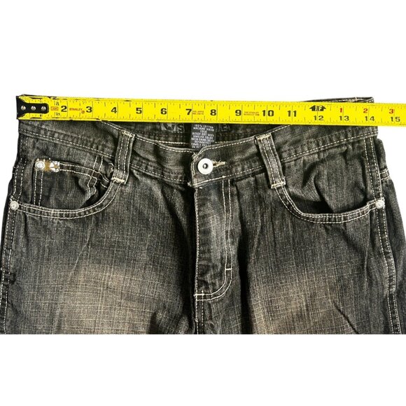 Southpole Jeans Boys Youth 14 Gray Straight Leg Dark Wash Denim  Baggy Y2K - Picture 9 of 11